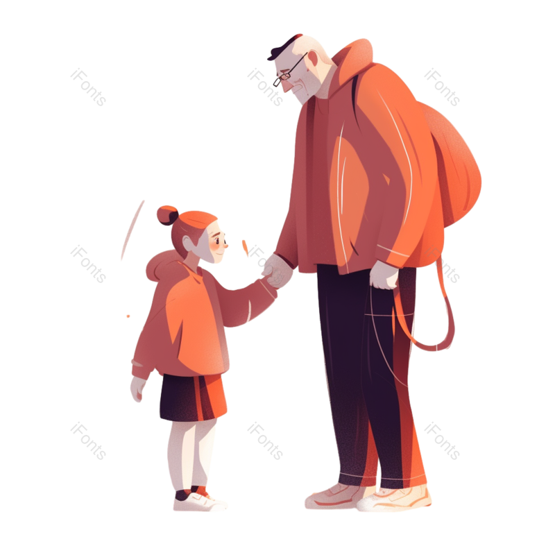 节日图片,父亲节元素,人物插画PNG,卡通人物素材免抠素材